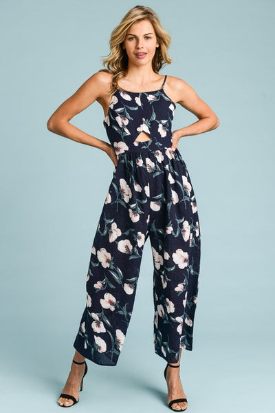 Fiona Navy Floral Jumpsuit