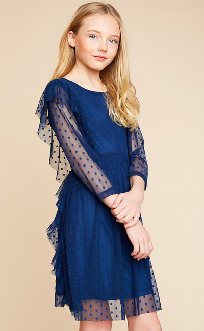 Make A Wish Tulle Dress- navy