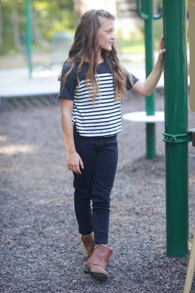 Black & White Striped Tee