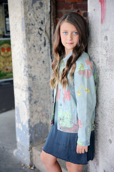 Floral Denim Jacket
