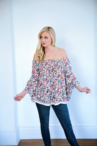 Floral Off The Shoulder Top