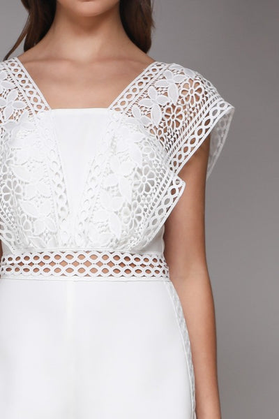 Bianca Woven White Romper