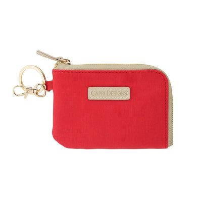 ID Case - Red with Tan and Gold Accents