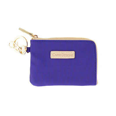 ID Case - Royal Blue with Tan and Gold Accents