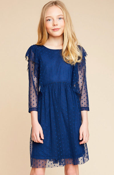 Make A Wish Tulle Dress- navy