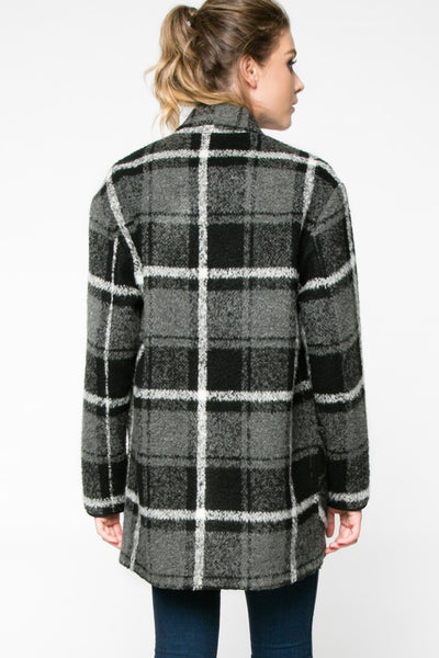 Grey Plaid Coat