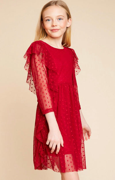 Make A Wish Tulle Dress- red