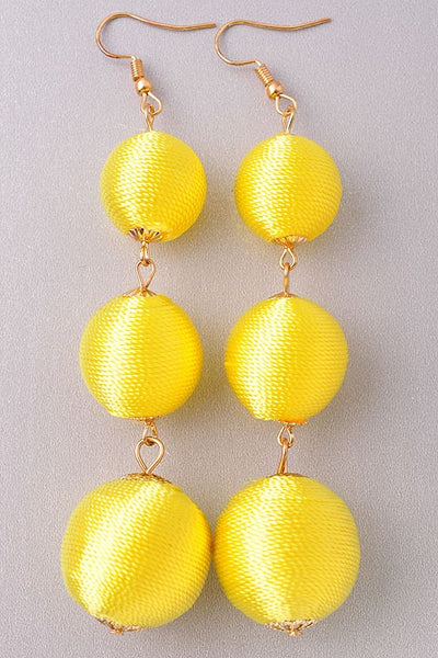 Yellow Bauble Earrings