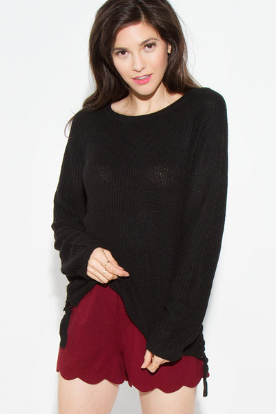 Malese Lace-Up Sweater