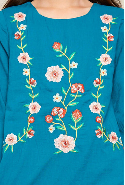 Floral Embroidered Tunic