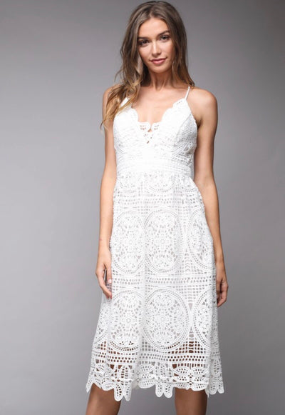 Monroe White Knit Dress