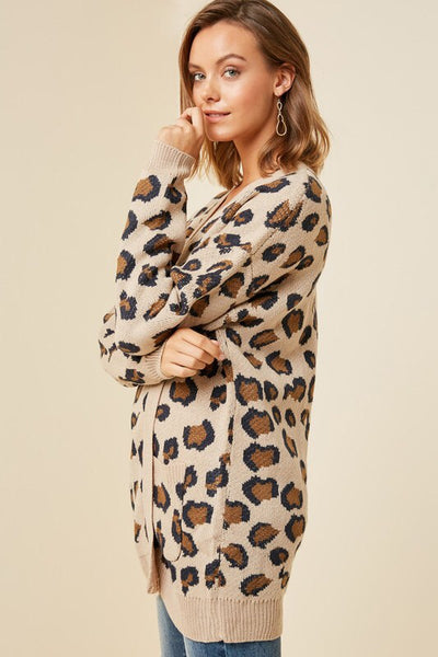 Leopard Knit Cardigan