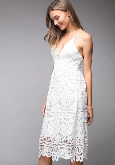 Monroe White Knit Dress