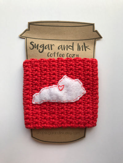 Kentucky Coffee Cozy- red