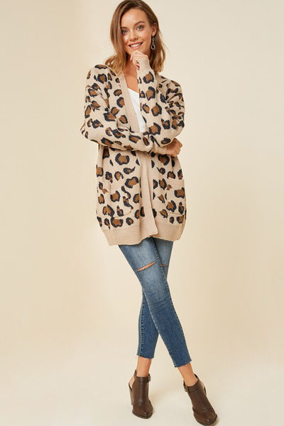 Leopard Knit Cardigan