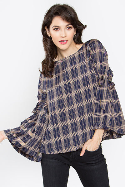 Frankie Plaid Top